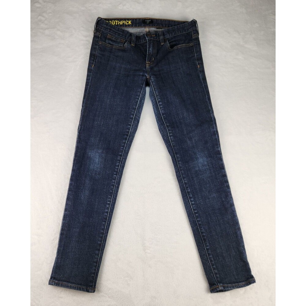 J. Crew Toothpick Skinny Jeans Womens 25 Denim Stretch Low Rise 5‎ Pocket Pants